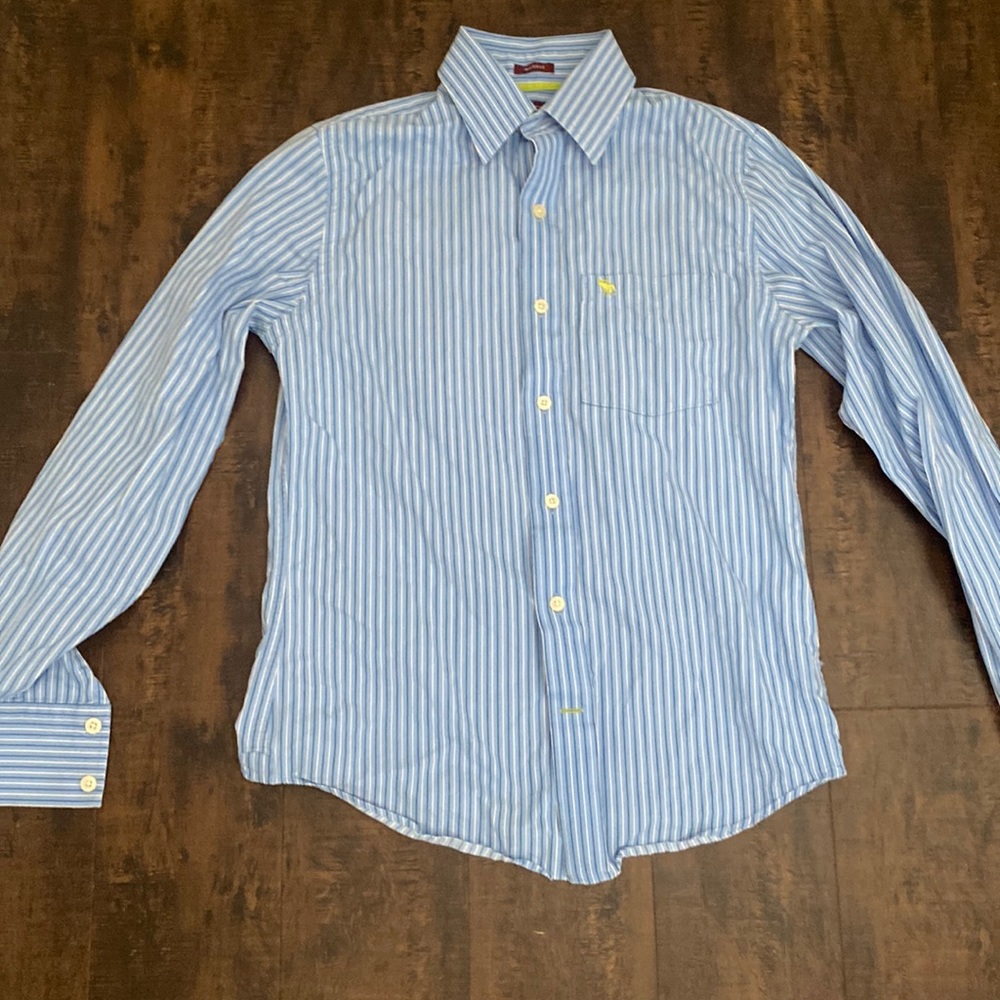 Abercrombie & Fitch Blue Button Down Shirt Size Small Muscle Fit